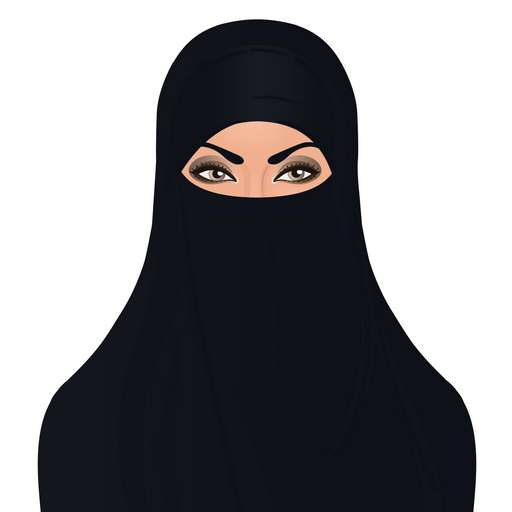woman in burqa in muslim religion