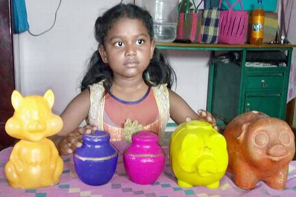 Anupriya with her savings