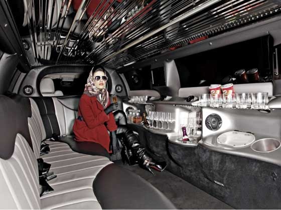 girl in limousine