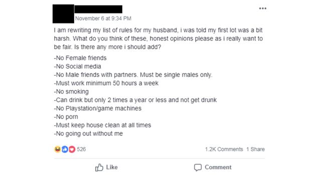 list of rules for married man