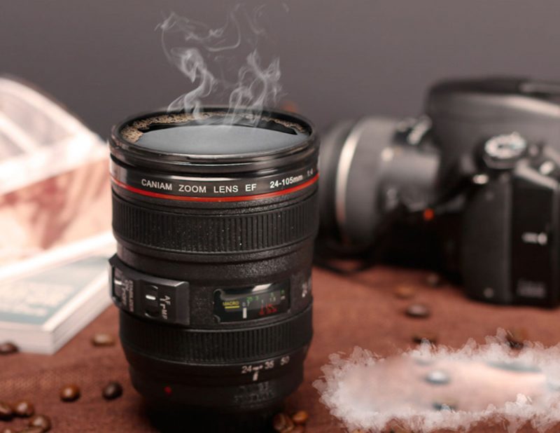 camera lens shaped cup 