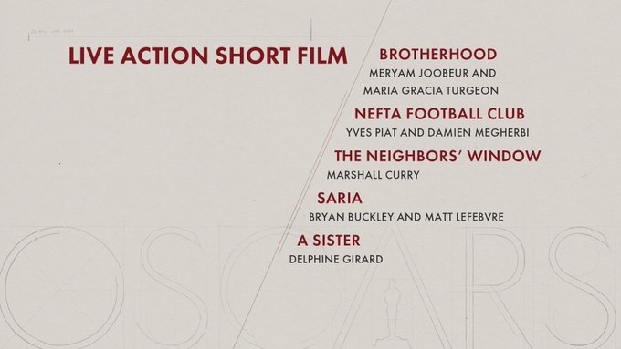 Live-Action Short Film Nominees 