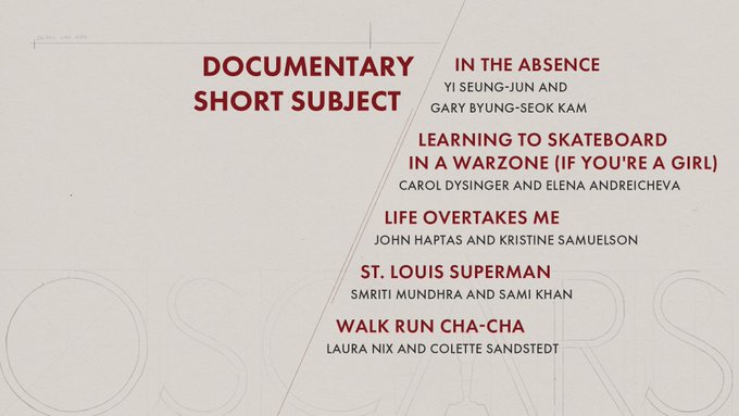 Documentary Short Subject Nominees 