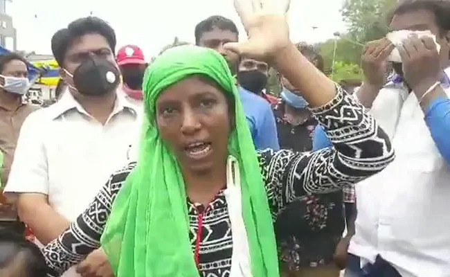 woman with Phd degree protests