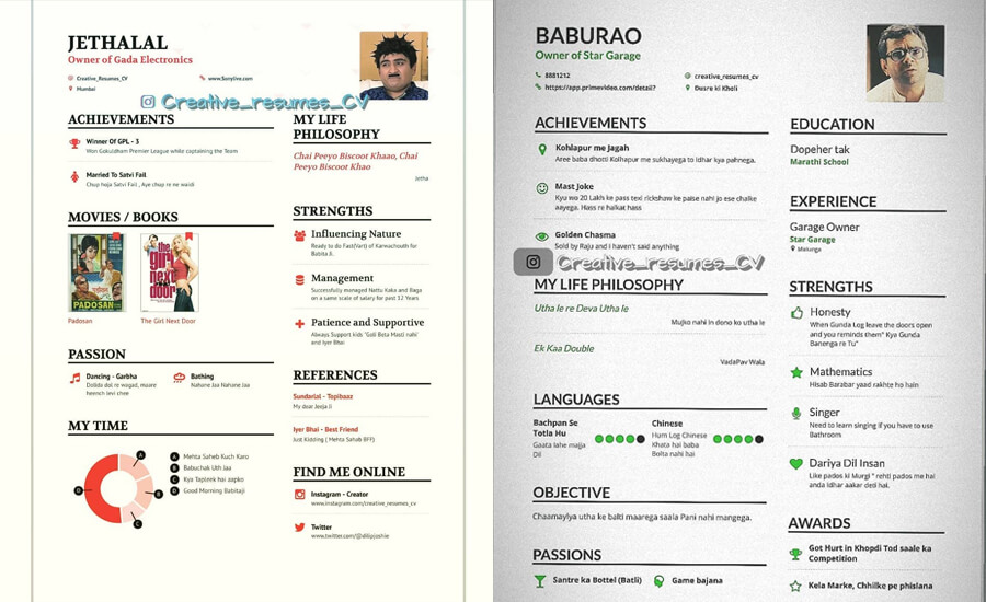 funny resumes