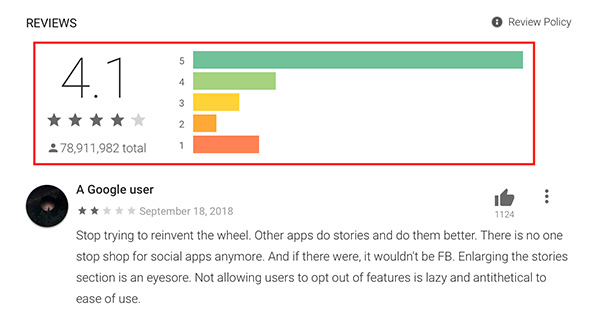 Take a look at users’ reviews and ratings.