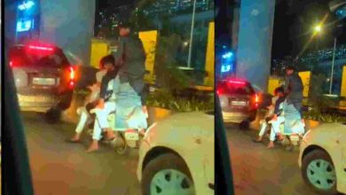 Six People Riding A Scooter, Video Went Viral On Twitter