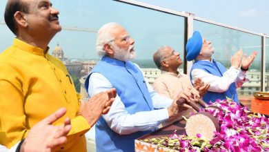 PM Modi Reveals 9,500 Kg Bronze National Emblem On Parliament's Roof