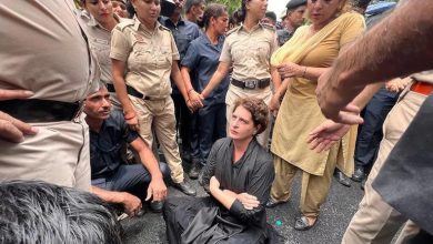 Priyanka Gandhi Was Dragged To The Police Van Today Amid Protests