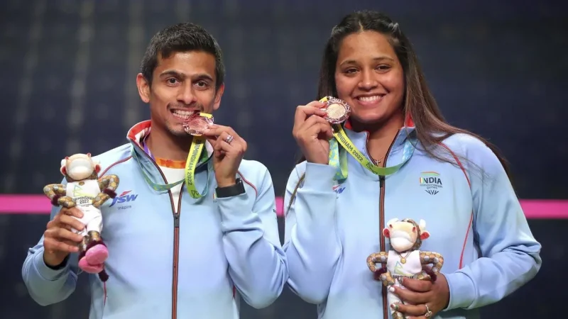 Saurav Ghosal and Dipika Pallikal won bronze in mixed doubles.