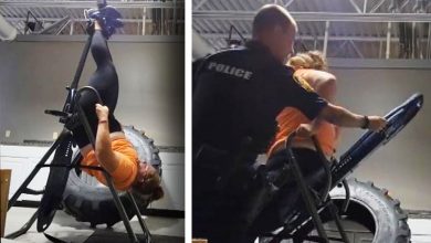 Woman Got Stuck In Gym In Upside Down Positing, Dials 911