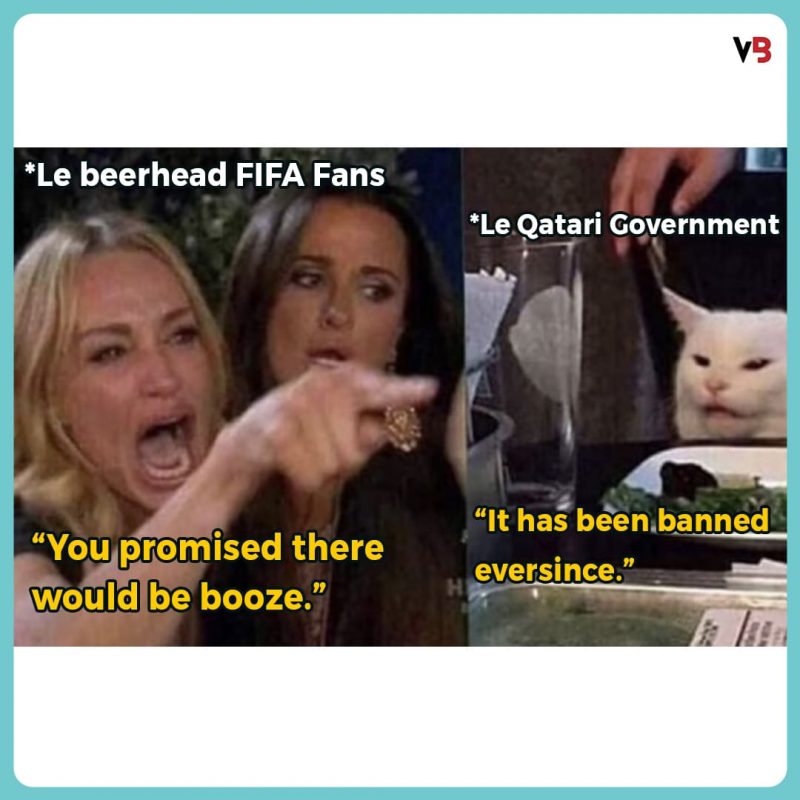 Memes on Qatar banning Beer from FIFA World Cup 2022
