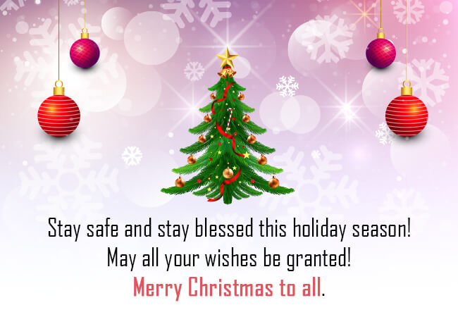 Stay safe and stay blessed this holiday season! May all your wishes be granted! Merry Christmas to all.