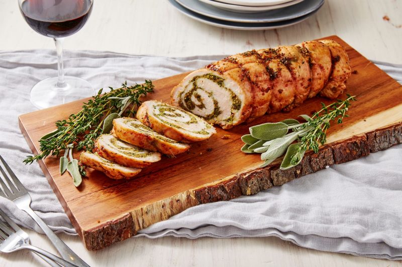 Garlic & Herb Turkey Roulade: Christmas Dinner Menu Ideas for a Flavourful Dining Table