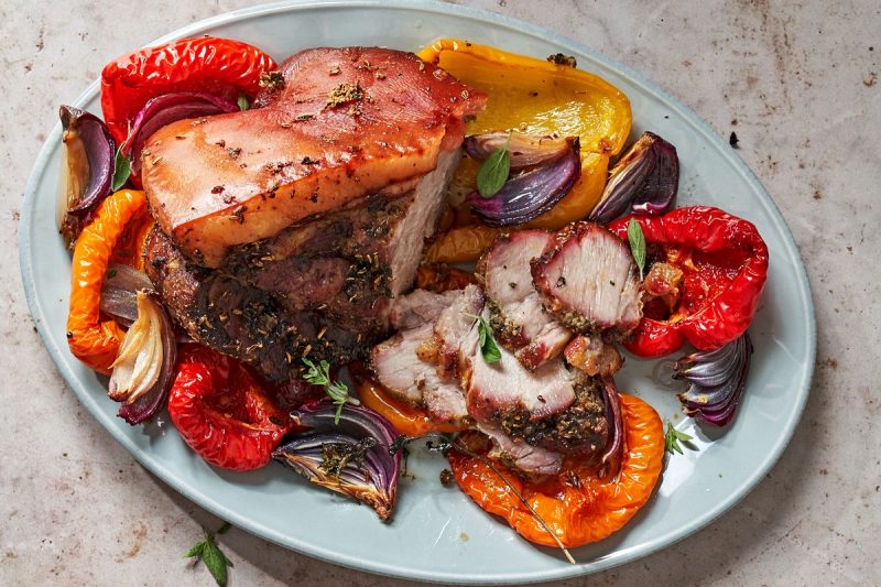 Slow-Roasted Pork And Peppers: Christmas Dinner Menu Ideas for a Flavourful Dining Table
