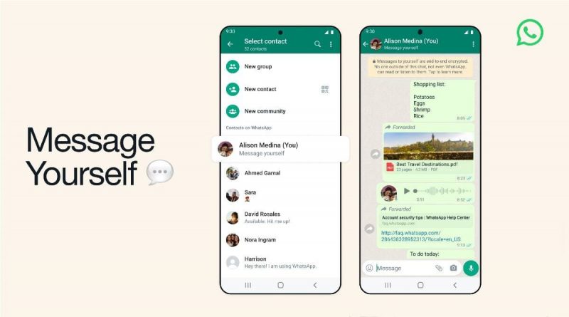 WhatsApp Announces ‘Message Yourself’ Feature for Android & iOS Users