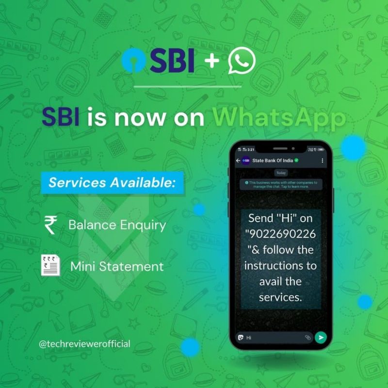 SBI WhatsApp Banking Platform Services to Avail