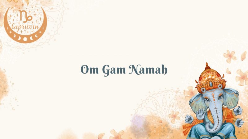 Capricorn (December 22 - January 19) - Om Gam Namah