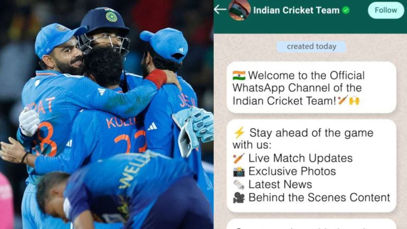 Now Chat With Indian Cricket Team on their Official WhatsApp Account, Announced BCCI