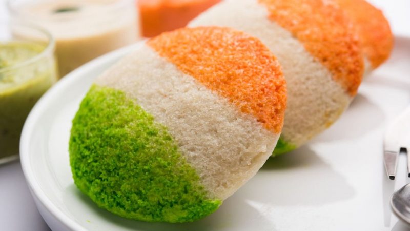 Tricolor Idli